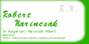robert marincsak business card